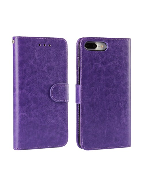 Apple iPhone 7 5.5" Phone Case PU Leather Wallet Card Slot Stand Magnetic Book Flip Cover-Purple